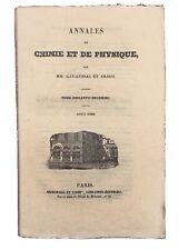Annales de Chimie et de Physique 1836 Gay Lussac Arago Rose Pelouze Électricité