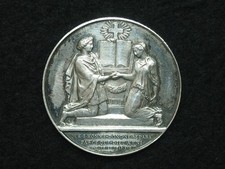 MEDAILLE ARGENT AMOUR et MARIAGE CHRÉTIEN - EVANGILE DE SAINT MATHIEU Chap.XIX