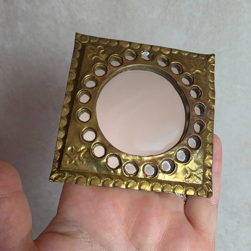 Petit miroir carré - petit, laiton