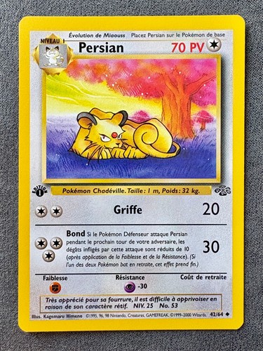 Carte pokemon persian 64 - persian, 42/64