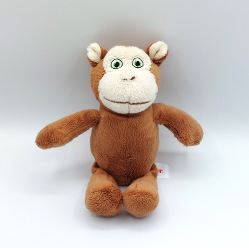 Peluche doudou singe marron