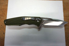 764.200  SUPERBE COUTEAU PLIANT VERT KAKI ARMEE FRANCAISE 21CM   GOTHIQUE  CRANE