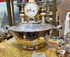 christofle soupiere  art deco luc danel transatlantique metal argenté normandie