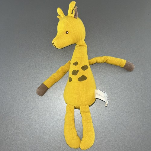 Doudou peluche lin girafe - peluche,