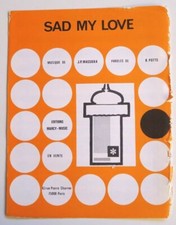Partition vintage sheet music BARBARA POTTS : Sad My Love * 70's MASSIERA Funk
