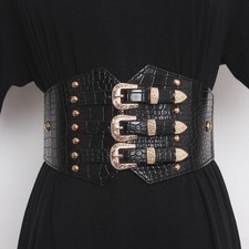 Femme Serre-Taille Simili Cuir