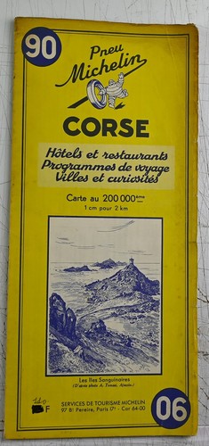 Carte michelin corse 1957 - carte,