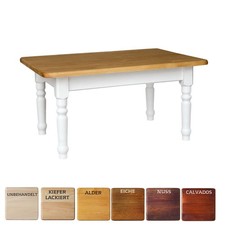 Table basse TABLE BASSE PIN MASSIF BOIS blanc miel style campagnard - NEUVE...