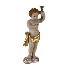 Sculpture Ancienne Angelot en