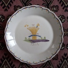 Assiette Révolutionnaire Faïence De Nevers L'utilité 1792