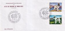 Enveloppe 1er Jour MONACO 1978 EXPO CANINE CHIEN DOG PERRO LEVRIER AFGHAN BARZOI