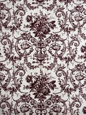 Panneau de tissus français du XIXe siècle, textile anciens vintage, motif empire