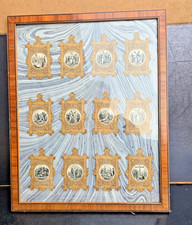 CADRE 12 STATIONS CHEMIN CROIX HOLYCARD A CRUCIS PATION CHRIST CANIVETS