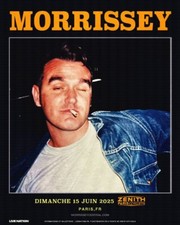 2 places de concert pour Morrissey au Zénith de Paris le 15 juin 2025 à 19h30 