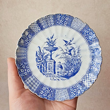 Asiette Sous-Tasse Ancienne Faïence K&G Lunéville – Modèle Dentelle – Décor Bleu