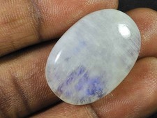 Cabochon ovale pierre de lune arc-en-ciel naturelle AAA pierre précieuse en v...