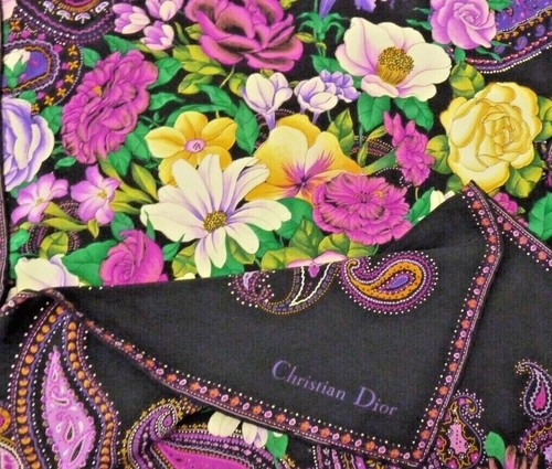 Foulard vintage carré - foulard,