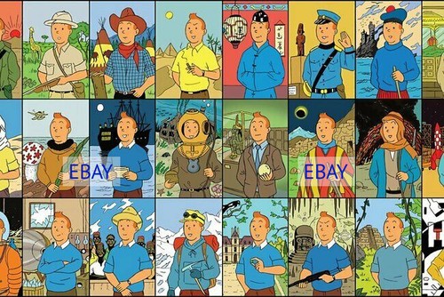 Postcard print hergé the - print,