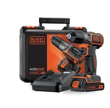 Perceuse sans fil Autosense 16/28 Nm - BLACK+DECKER - avec 1 batterie 18V 1,5Ah