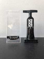 Vintage Tire Bouchon SCREWPULL Noir Queue Cochon Le Creuset Boîte Plastique