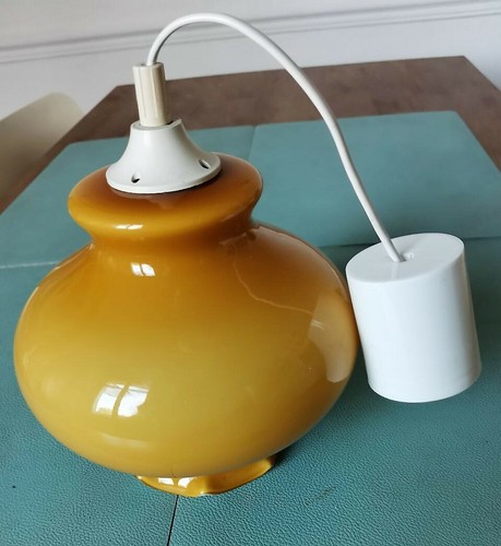 Suspension vintage opaline - suspension, en