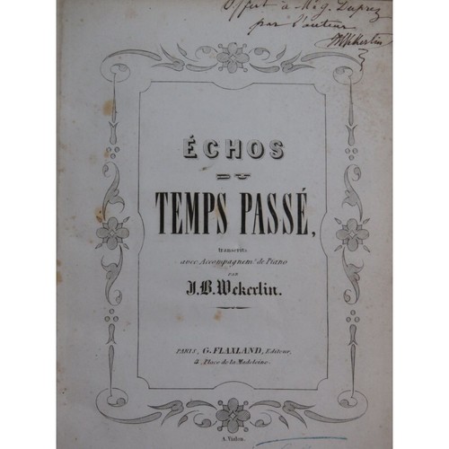 Wekerlin echos dedicace - wekerlin,