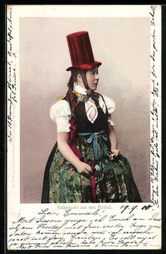 Carte postale elzthal - postale, femme