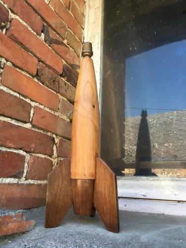 Ancienne lampe bois design - ancienne,