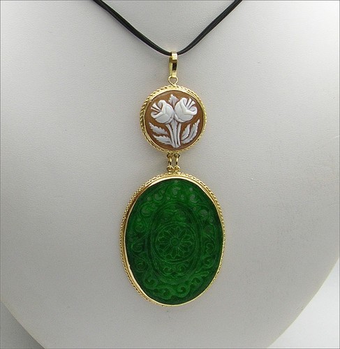 Pendentif jaune 18 - or,