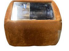 ANCIEN POUF ANNÉE 70 ART DÉCO NOUVEAU MIROIR GLACE DAIN SCANDINAVE TABLE CHAISE