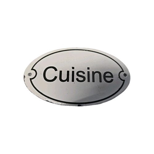 Plaque émaillée cuisine - ",