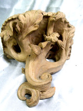 SCULPTURE ANCIENNE SELLETTE MURALE TERRE CUITE CONSOLE APPLIQUE ART NOUVEAU
