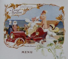 MENU automobile DE DION BOUTON