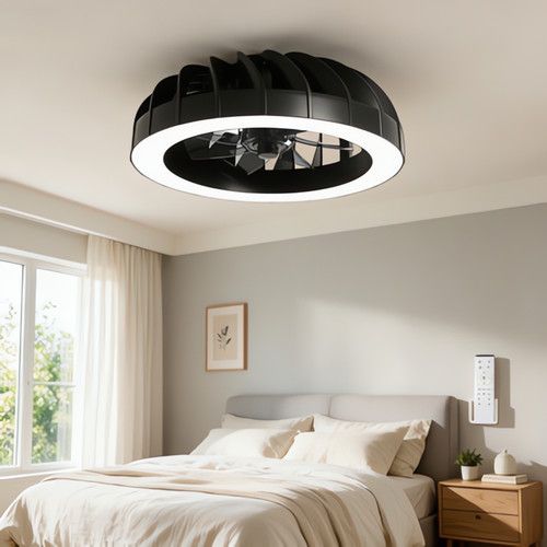 Ventilateur lumineux rgb noir - lumineux,