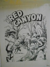 Couverture originale de Red Canyon par Gosselin, avec accessoires Artima 1957