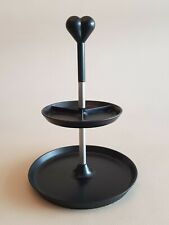 Présentoir apéro dessert design en plastique noir et inox - 2 niveaux - BergHoff