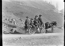 Négatif Photo /Verre Paysans sur Charrette à Cheval Format 13x18 cm Début XXè