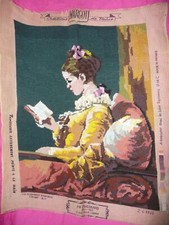 tapisserie /canevas Jeune fille lisant / liseuse Margot de Paris Terminé
