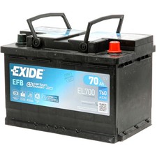 EXIDE EL700 EFB Batterie de Démarrage 12V 70Ah 760A EN pour VW GOLF VI (5K1)