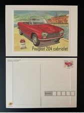 France 2021 Entier Peugeot 204 Cabriolet Carte Premium Route N7 Voiture Fête