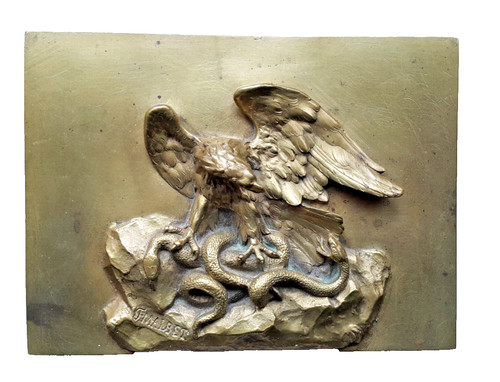 Ancienne plaque bronze - plaque,