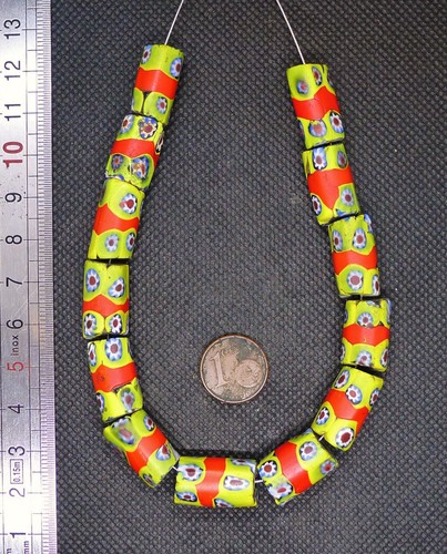 Perles millefiori verre murano - perles,