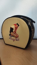 Vintage Roebuck Vanity Makeup Bag Pussy Cat Retro Club Handbag Sac à Main Vanity