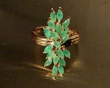 Bague Emeraude-Argent