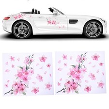 Lot de 2 stickers voiture rose élégant pour fleur de cerisier pour toucher per