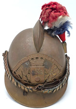 RARE CASQUE POMPIER  ALSACIEN