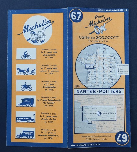 Carte michelin nantes - n°67,