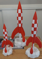 Fusée inspiration tintin 50cm