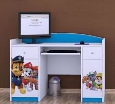 Bureau BDW table d'ordinateur avec 5 tiroirs et 1 armoire SUPER HUNDE PAW !