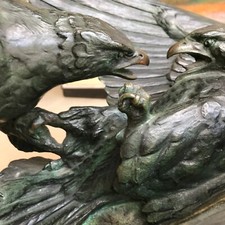 COMBAT D'AIGLES signé RICHÉ